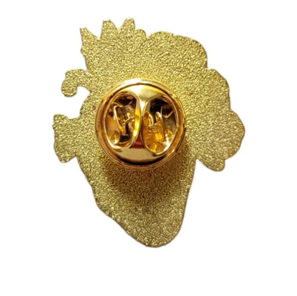 Heart with flowers enamel pin - Picture 3 of 3